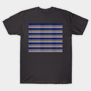 Dark blue / silver  "Fabric" lines pattern T-Shirt